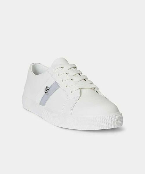 LAUREN RALPH LAUREN SHOES / ローレンラルフローレンシューズ スニーカー | ローレン ラルフローレン R91G JANSON II レザースニーカー シルバー | 詳細1