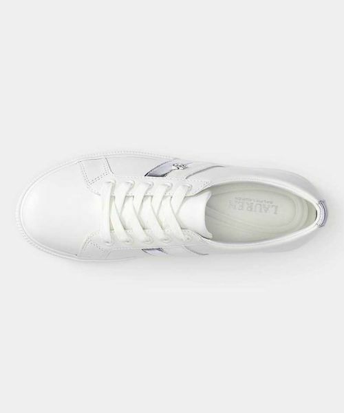 LAUREN RALPH LAUREN SHOES / ローレンラルフローレンシューズ スニーカー | ローレン ラルフローレン R91G JANSON II レザースニーカー シルバー | 詳細2