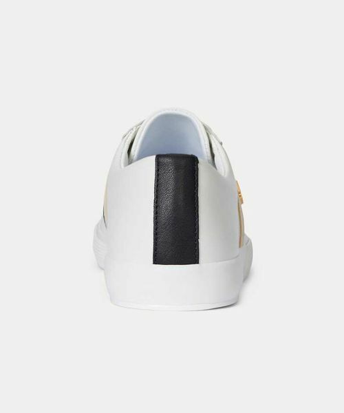 LAUREN RALPH LAUREN SHOES / ローレンラルフローレンシューズ スニーカー | ローレン ラルフローレン R91G JANSON II レザースニーカー ブラックベージュ | 詳細3