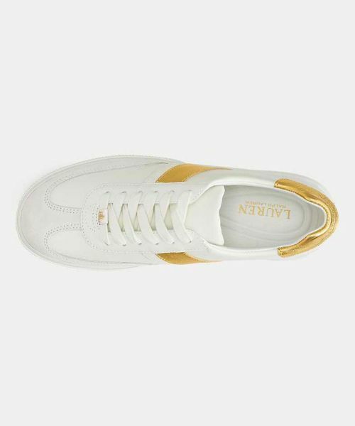 LAUREN RALPH LAUREN SHOES / ローレンラルフローレンシューズ スニーカー | LAUREN RALPH LAUREN R18H BRAYLEE ホワイトゴールド スニーカー | 詳細2