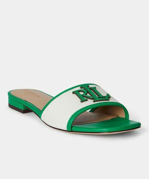 LAUREN RALPH LAUREN SHOES / ローレンラルフローレンシューズ サンダル | LAUREN RALPH LAUREN R24H エバリー サンダル ホワイトグリーン サンダル | 詳細1