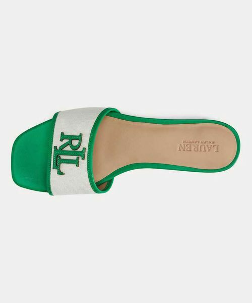 LAUREN RALPH LAUREN SHOES / ローレンラルフローレンシューズ サンダル | LAUREN RALPH LAUREN R24H エバリー サンダル ホワイトグリーン サンダル | 詳細2