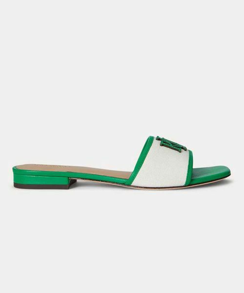 LAUREN RALPH LAUREN SHOES / ローレンラルフローレンシューズ サンダル | LAUREN RALPH LAUREN R24H エバリー サンダル ホワイトグリーン サンダル（ホワイトグリーン）