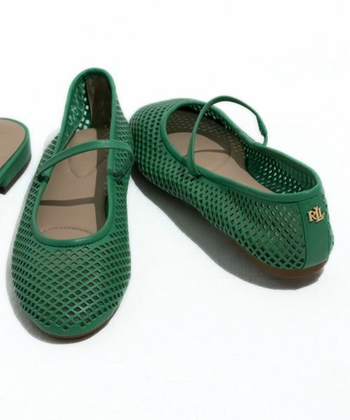 LAUREN RALPH LAUREN SHOES / ローレンラルフローレンシューズ フラットシューズ | LAUREN RALPH LAUREN R22H MARY JANE グリーン フラットシューズ（グリーン）