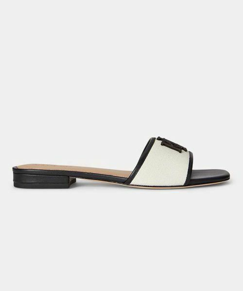 LAUREN RALPH LAUREN SHOES / ローレンラルフローレンシューズ サンダル | LAUREN RALPH LAUREN R24H エバリー サンダル ホワイトブラック サンダル | 詳細1