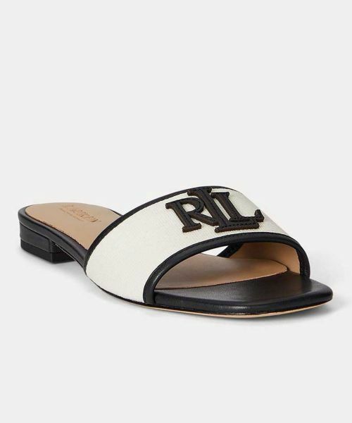 LAUREN RALPH LAUREN SHOES / ローレンラルフローレンシューズ サンダル | LAUREN RALPH LAUREN R24H エバリー サンダル ホワイトブラック サンダル | 詳細2