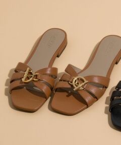 LAUREN RALPH LAUREN SHOES / ローレンラルフローレンシューズ サンダル | LAUREN RALPH LAUREN R26H ブレイク サンダル キャメル サンダル
