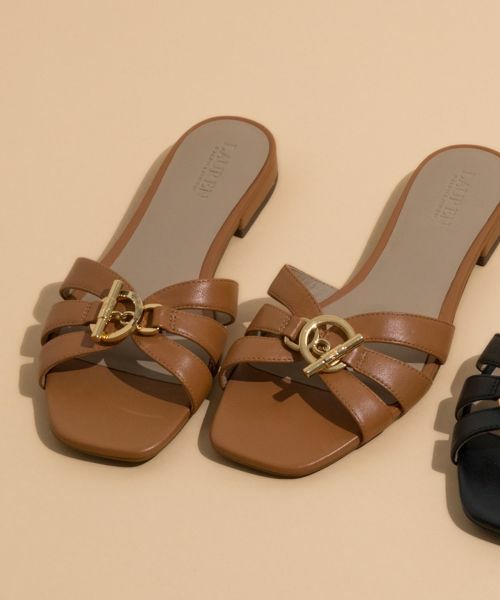 LAUREN RALPH LAUREN SHOES / ローレンラルフローレンシューズ サンダル | LAUREN RALPH LAUREN R26H ブレイク サンダル キャメル サンダル（キャメル）