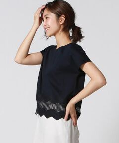 LAUTREAMONT / ロートレアモン カットソー | 裾レーススムースカットソー