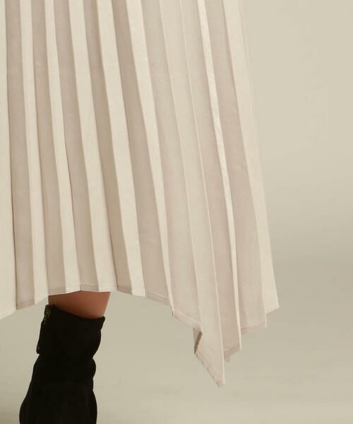 LAUTREAMONT / ロートレアモン スカート | スウェード調素材のヘムラインプリーツスカート | 詳細4
