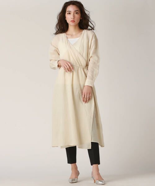 セール ラミー素材のカシュクールワンピース ワンピース Lautreamont ロートレアモン ファッション通販 タカシマヤファッションスクエア