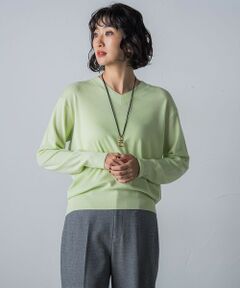 【WEB限定色あり】【洗えるニット】BrisbaneVネックプルオーバー