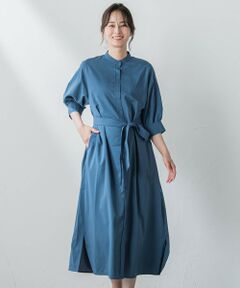 【WEB限定】【新色追加】【11号あり】ベルト付きドライタッチワンピース≪接触冷感/洗濯機で洗える≫