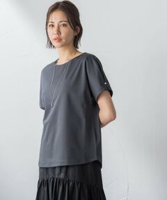 【WEB限定】接触冷感パールカットソー≪洗濯機で洗える/UV≫