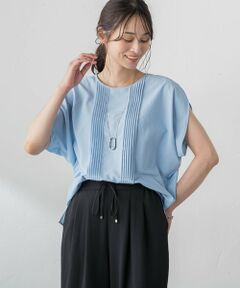 【WEB限定】ピンタックドルマンブラウス≪洗濯機で洗える≫