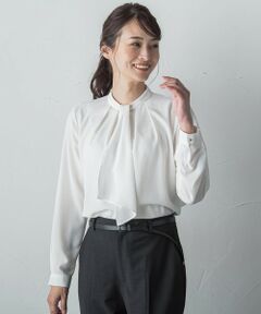 SILK POLYブラウス≪洗濯機で洗える≫