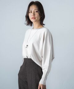 【WEB限定】バックボタンドルマンニット≪3サイズ/洗える≫