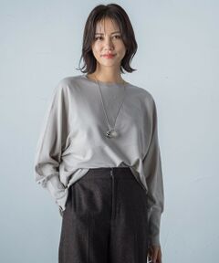 【WEB限定】バックボタンドルマンニット≪3サイズ/洗える≫