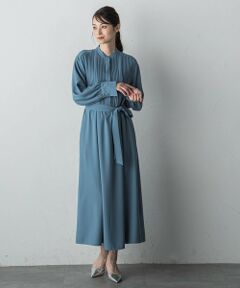 LAUTREAMONT / ロートレアモン ロング・マキシ丈ワンピース | バックサテンジョーゼットワンピース≪洗濯機で洗える≫