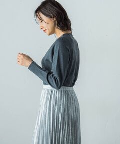 【WEB限定】クルーネックニットプルオーバー≪手洗い可能≫