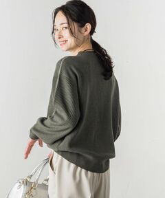 【WEB限定】配色ラインボトルネックニット≪手洗い可能≫