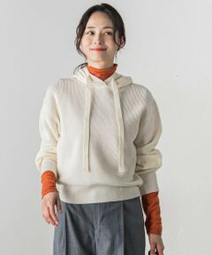 【WEB限定】WOOLニットパーカー≪手洗い可能≫