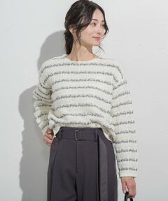 LAUTREAMONT / ロートレアモン ニット・セーター | フェザーボーダーニット≪手洗い可能≫