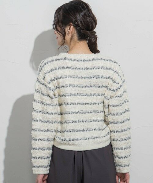 LAUTREAMONT / ロートレアモン ニット・セーター | フェザーボーダーニット≪手洗い可能≫ | 詳細1