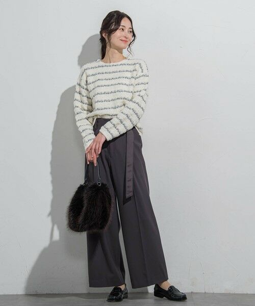 LAUTREAMONT / ロートレアモン ニット・セーター | フェザーボーダーニット≪手洗い可能≫ | 詳細2