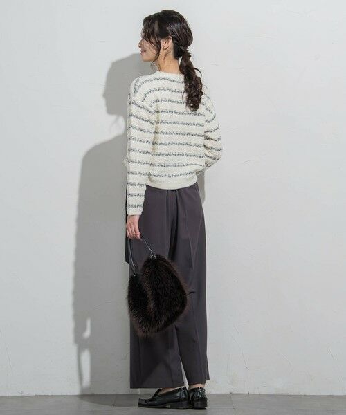 LAUTREAMONT / ロートレアモン ニット・セーター | フェザーボーダーニット≪手洗い可能≫ | 詳細4