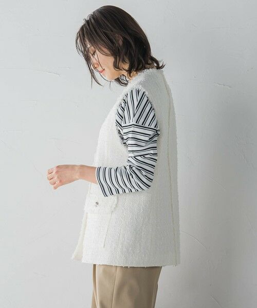 LAUTREAMONT / ロートレアモン テーラードジャケット | ミックスツィードジレジャケット | 詳細16