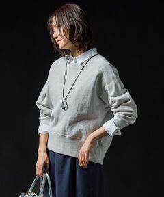 LAUTREAMONT / ロートレアモン カットソー | ラメ混裏パイルプルオーバー≪洗濯機で洗える≫