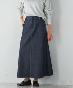 LAUTREAMONT / ロートレアモン ミニ・ひざ丈スカート | 【KAIHARA】ストレッチデニムスカート