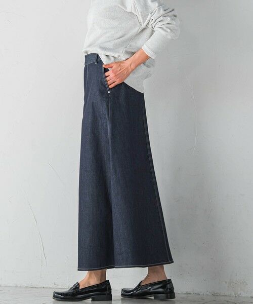 LAUTREAMONT / ロートレアモン ミニ・ひざ丈スカート | 【KAIHARA】ストレッチデニムスカート | 詳細1