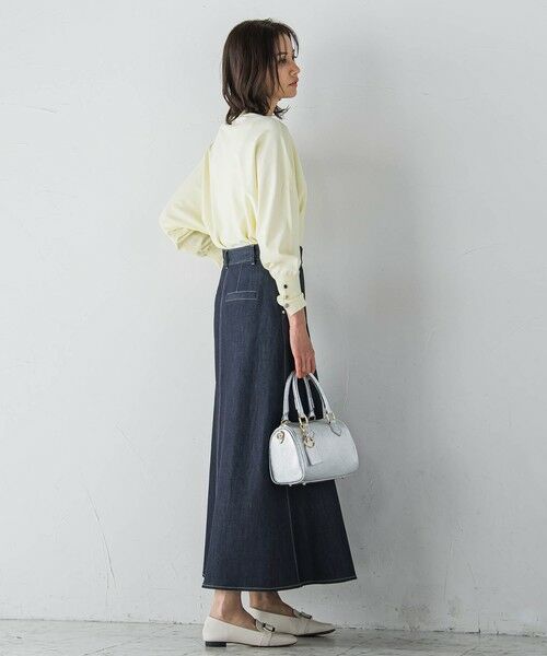 LAUTREAMONT / ロートレアモン ミニ・ひざ丈スカート | 【KAIHARA】ストレッチデニムスカート | 詳細5