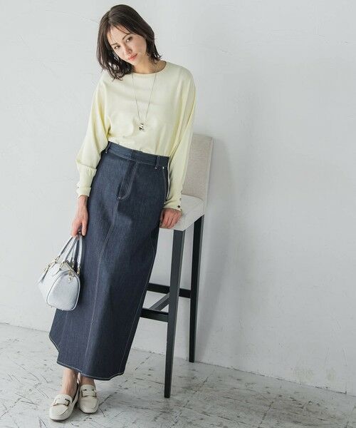 LAUTREAMONT / ロートレアモン ミニ・ひざ丈スカート | 【KAIHARA】ストレッチデニムスカート | 詳細6