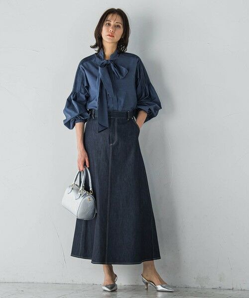 LAUTREAMONT / ロートレアモン ミニ・ひざ丈スカート | 【KAIHARA】ストレッチデニムスカート | 詳細7