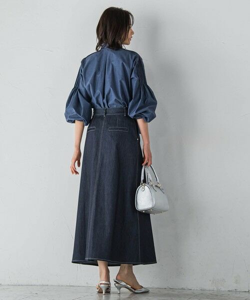 LAUTREAMONT / ロートレアモン ミニ・ひざ丈スカート | 【KAIHARA】ストレッチデニムスカート | 詳細8