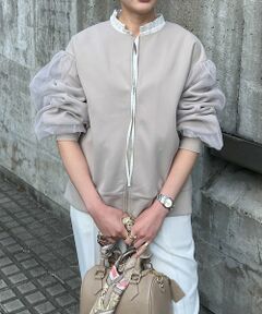 LAUTREAMONT / ロートレアモン テーラードジャケット | 【WEB限定】チュールスリーブブルゾン