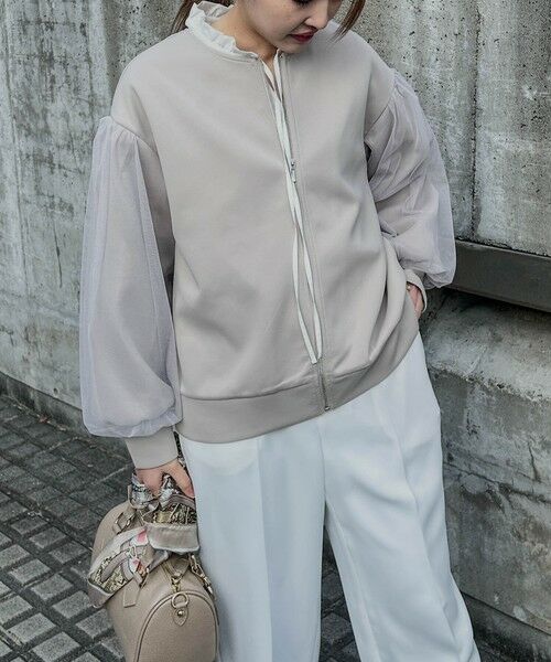 LAUTREAMONT / ロートレアモン テーラードジャケット | 【WEB限定】チュールスリーブブルゾン | 詳細2