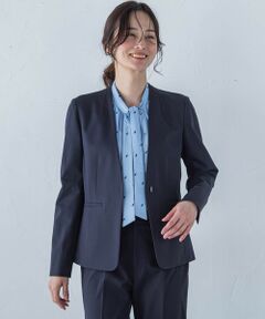 LAUTREAMONT / ロートレアモン テーラードジャケット | コンフォートノーカラージャケット≪洗濯機で洗える/セットアップ対応≫