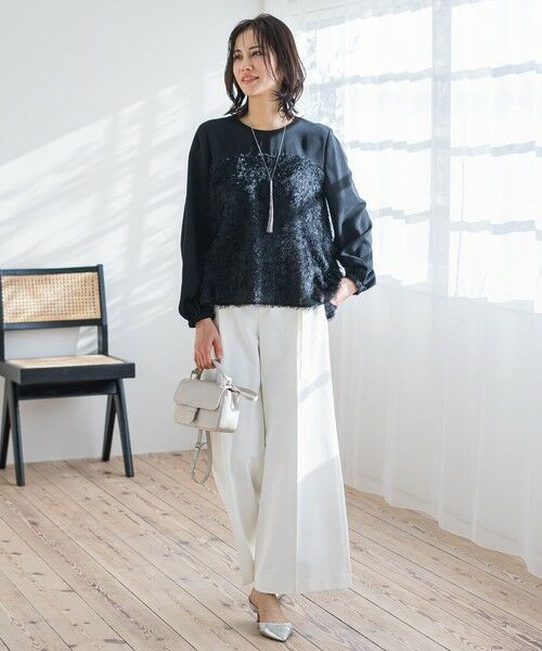 LAUTREAMONT / ロートレアモン その他パンツ | ベルト付きワイドシルエットパンツ≪洗濯機で洗える≫ | 詳細11