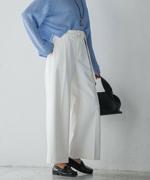 LAUTREAMONT / ロートレアモン その他パンツ | ベルト付きワイドシルエットパンツ≪洗濯機で洗える≫ | 詳細2