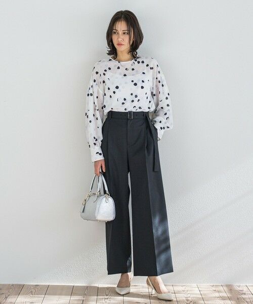 LAUTREAMONT / ロートレアモン その他パンツ | ベルト付きワイドシルエットパンツ≪洗濯機で洗える≫ | 詳細23