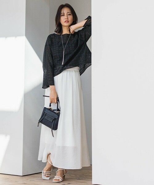 LAUTREAMONT / ロートレアモン ミニ・ひざ丈スカート | シアーフレアースカート≪洗濯機で洗える≫ | 詳細9