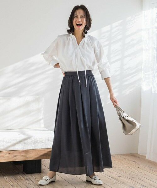 LAUTREAMONT / ロートレアモン ミニ・ひざ丈スカート | シアーフレアースカート≪洗濯機で洗える≫ | 詳細30