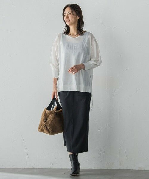 LAUTREAMONT / ロートレアモン ニット・セーター | セミシアーボクシーニットプルオーバー≪手洗い可能≫ | 詳細3