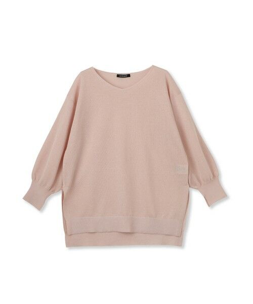 LAUTREAMONT/ロートレアモン セミシアーボクシーニットプルオーバー≪手洗い可能≫ ピンク 9号 LAUTREAMONT/ロートレアモン セミシアーボクシーニットプルオーバー≪手洗い可能≫ ピンク 9号