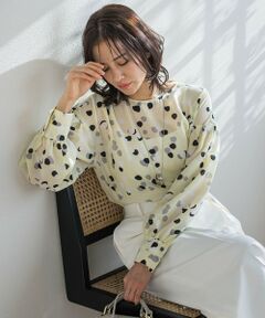 LAUTREAMONT / ロートレアモン シャツ・ブラウス | ランダムドットプリントブラウス≪洗濯機で洗える≫