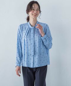 LAUTREAMONT / ロートレアモン シャツ・ブラウス | クラシックボウタイプリントブラウス≪洗濯機で洗える≫